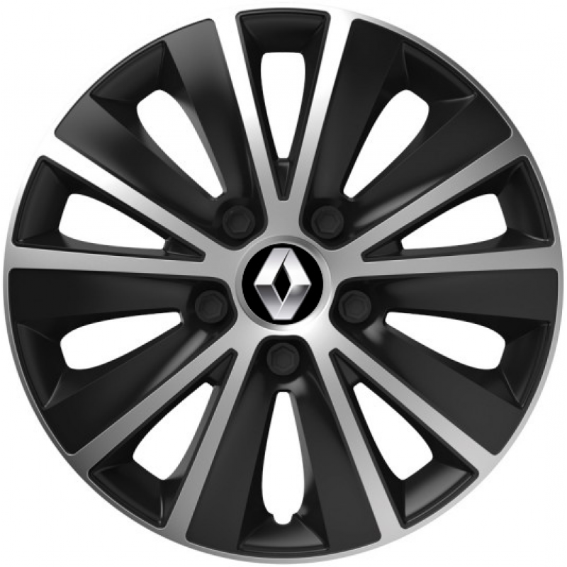 PUKLICE PRE RENAULT 15" RAPIDE silver/black 4ks